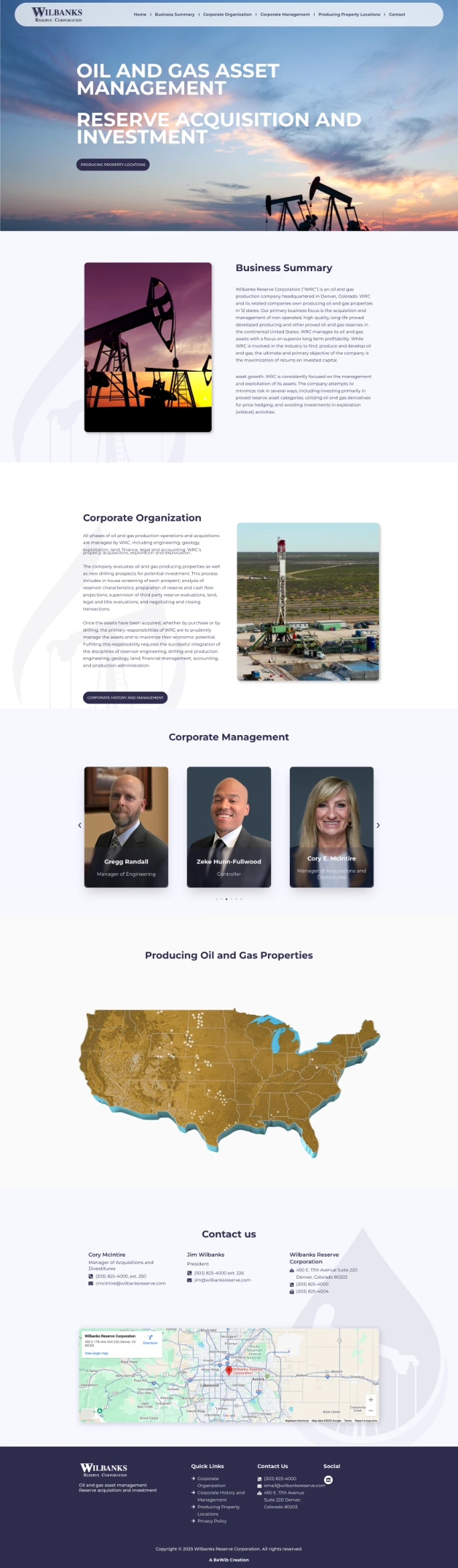 Wilbanks Reserve Corporation – Oil Gas Asset Management Oil Gas wilbanksreserve.qodecrunch.com