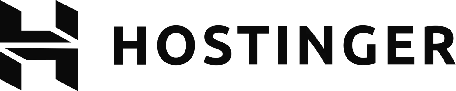Hostinger hosting Company Black logo